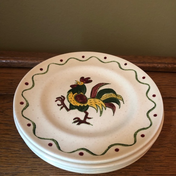 Lunch plates Metlox Poppytrail green rooster - Picture 5 of 5